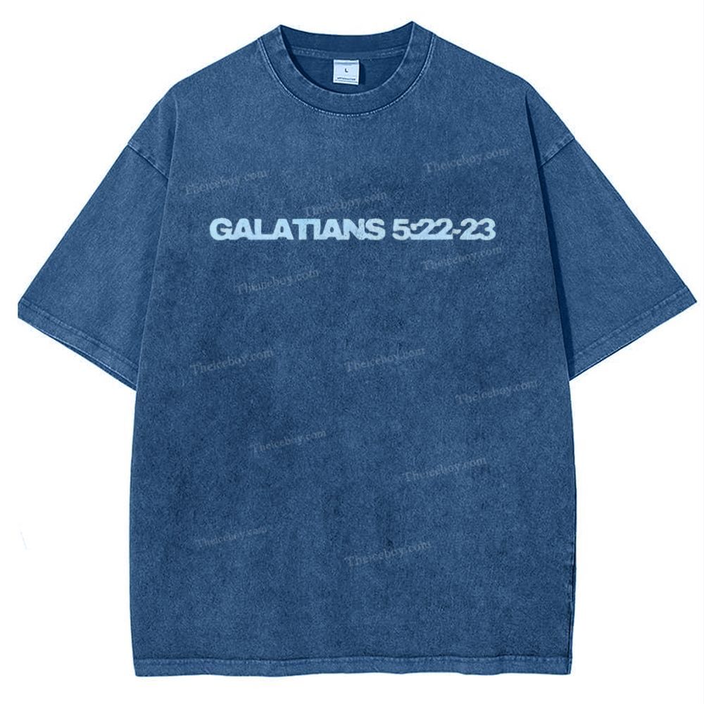 Galatians 5:22-23 Snowflake Vintage Washed T-Shirt