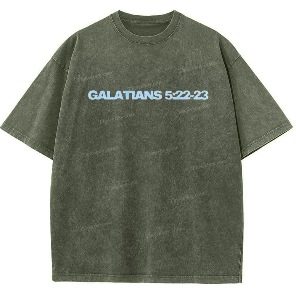Galatians 5:22-23 Snowflake Vintage Washed T-Shirt