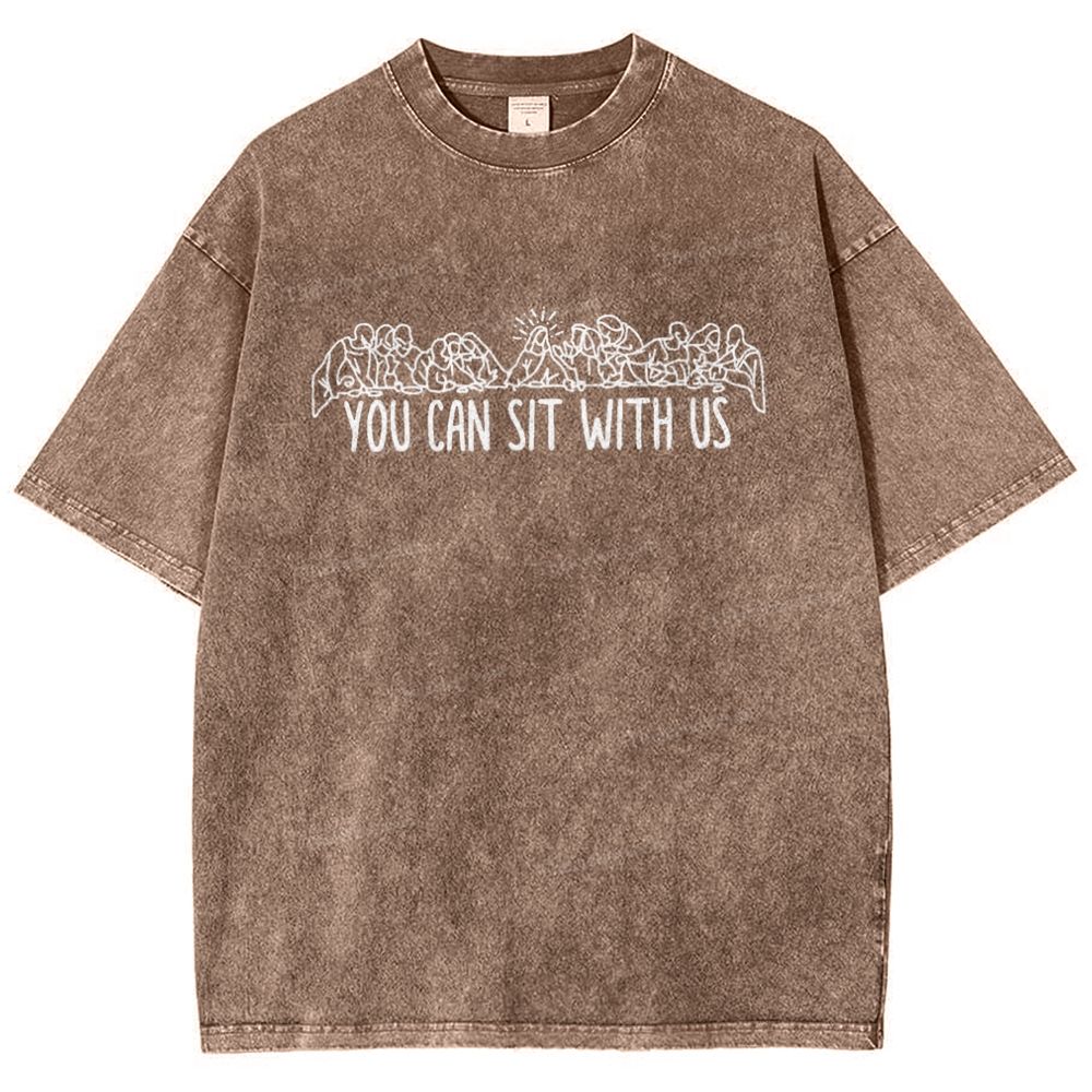 You Can Sit With Us Snowflake Vintage Washed T-Shirt