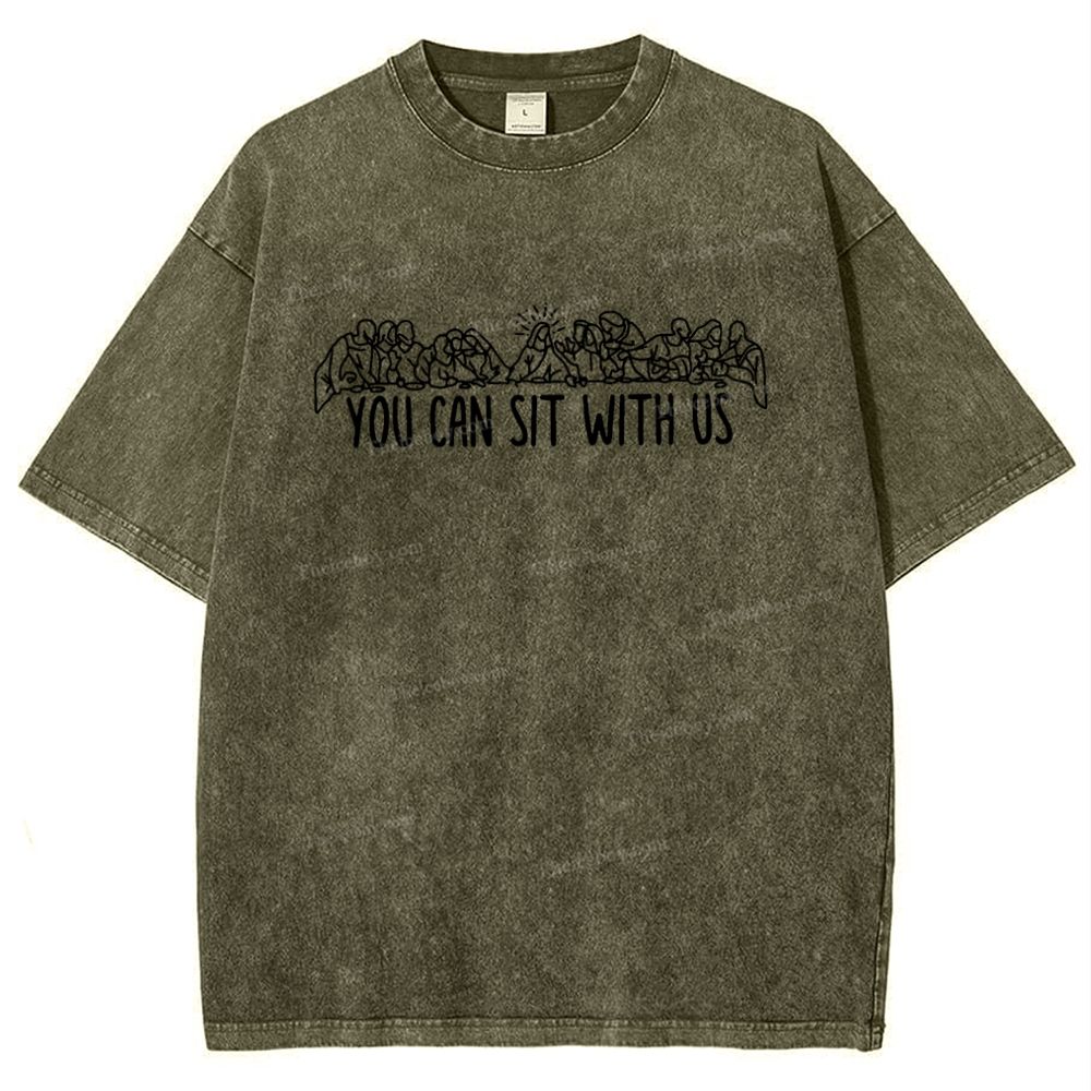 You Can Sit With Us Snowflake Vintage Washed T-Shirt