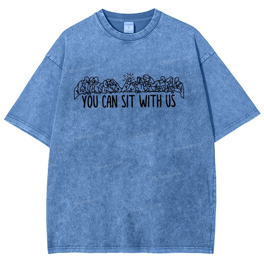 You Can Sit With Us Snowflake Vintage Washed T-Shirt
