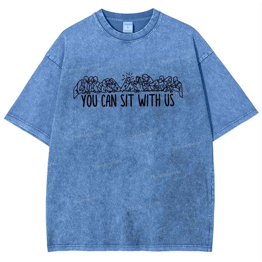 You Can Sit With Us Snowflake Vintage Washed T-Shirt