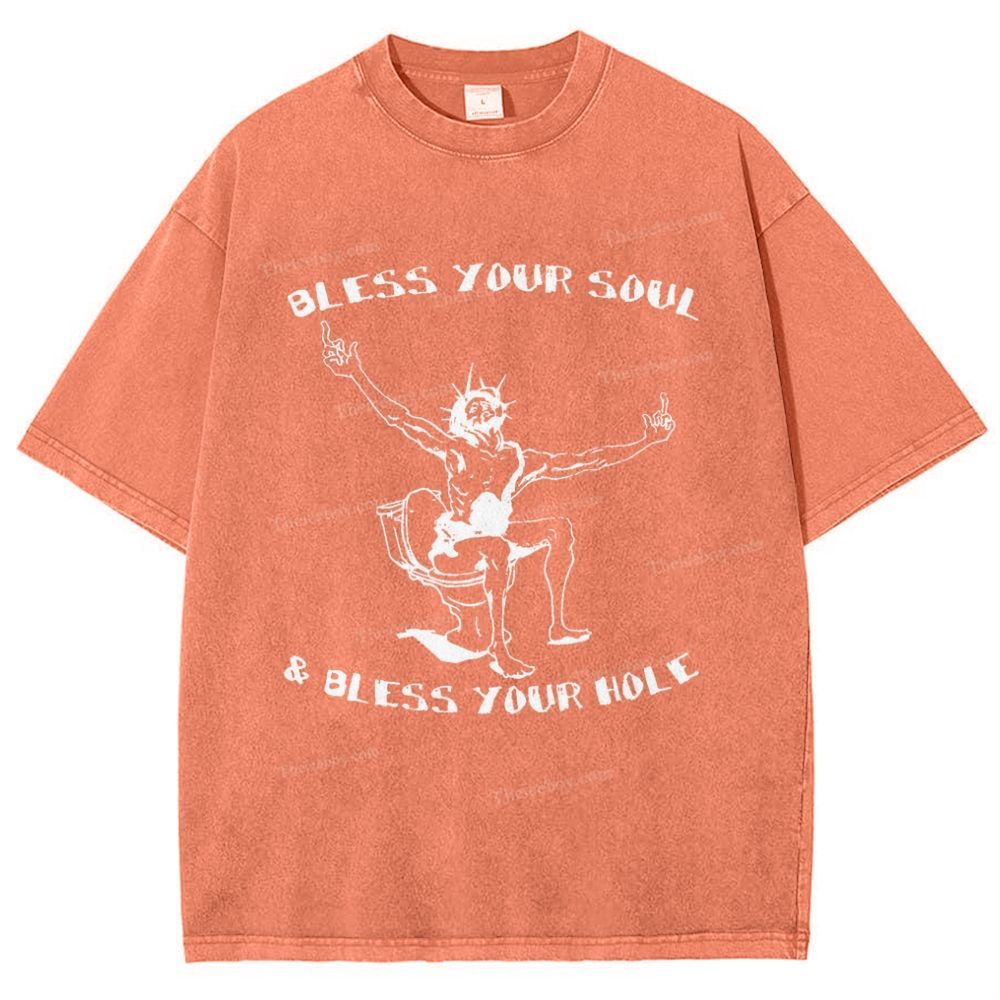 Bless Your Soul & Bless Your Hole Snowflake Vintage Washed T-Shirt