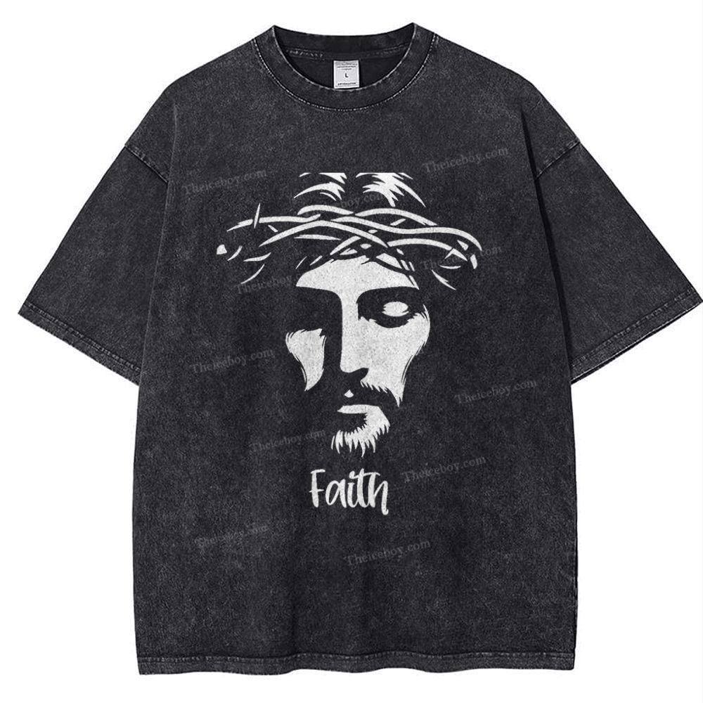 Faith Snowflake Vintage Washed T-Shirt