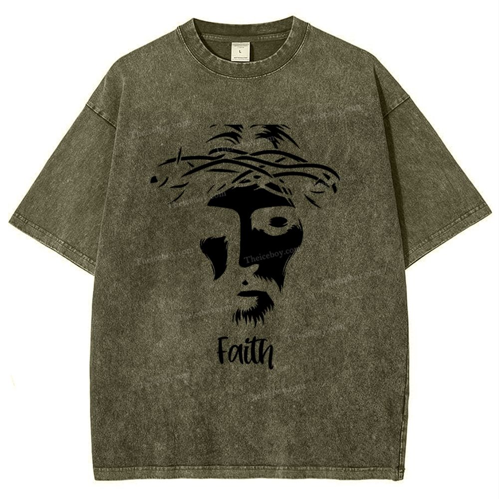 Faith Snowflake Vintage Washed T-Shirt