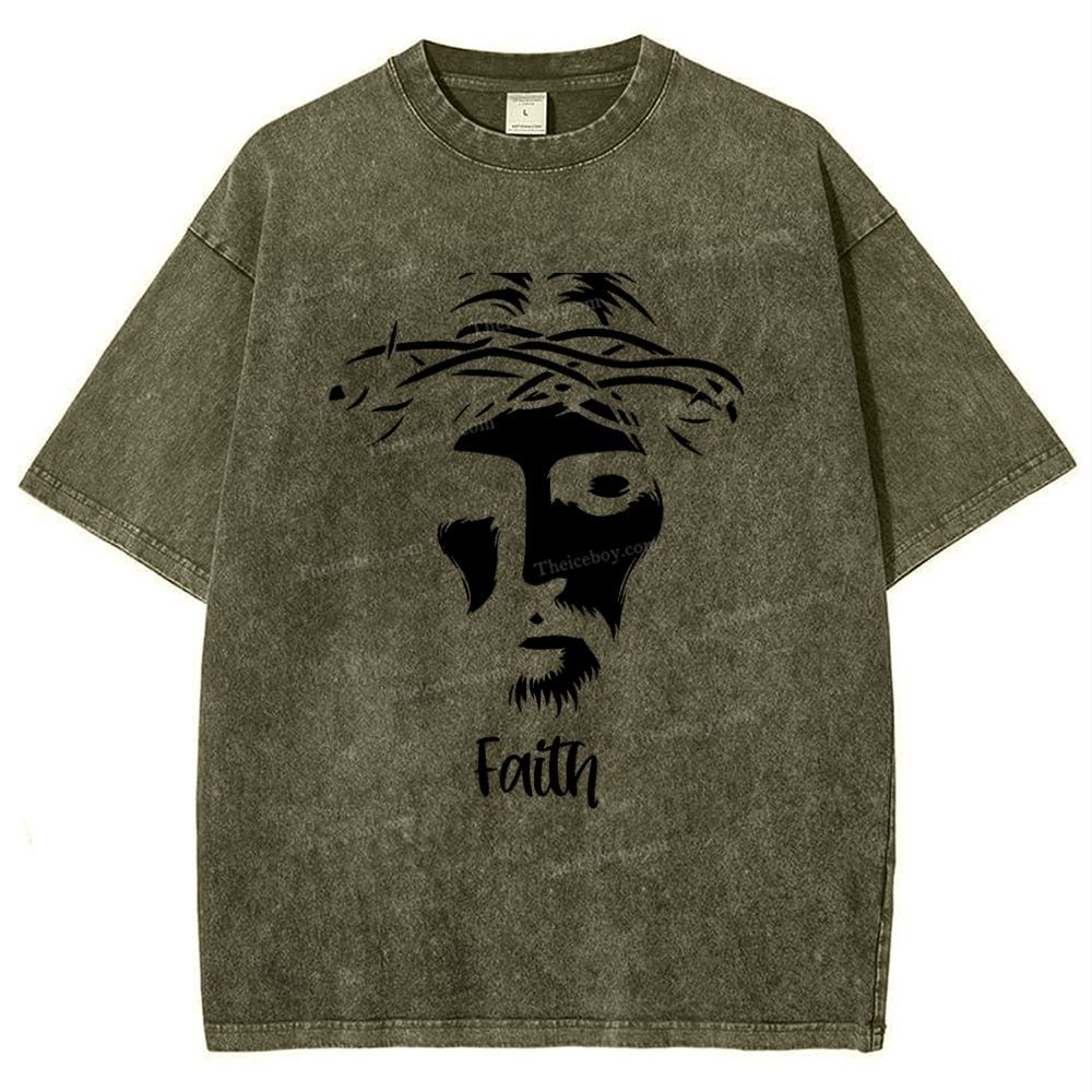 Faith Snowflake Vintage Washed T-Shirt