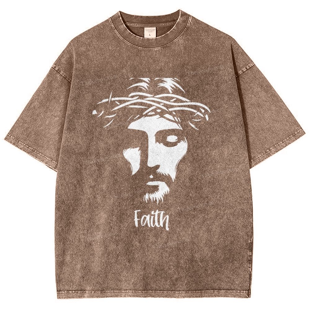 Faith Snowflake Vintage Washed T-Shirt