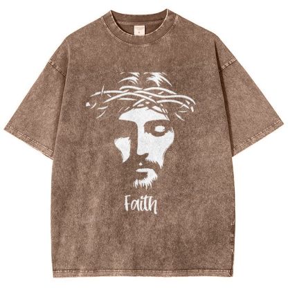 Faith Snowflake Vintage Washed T-Shirt