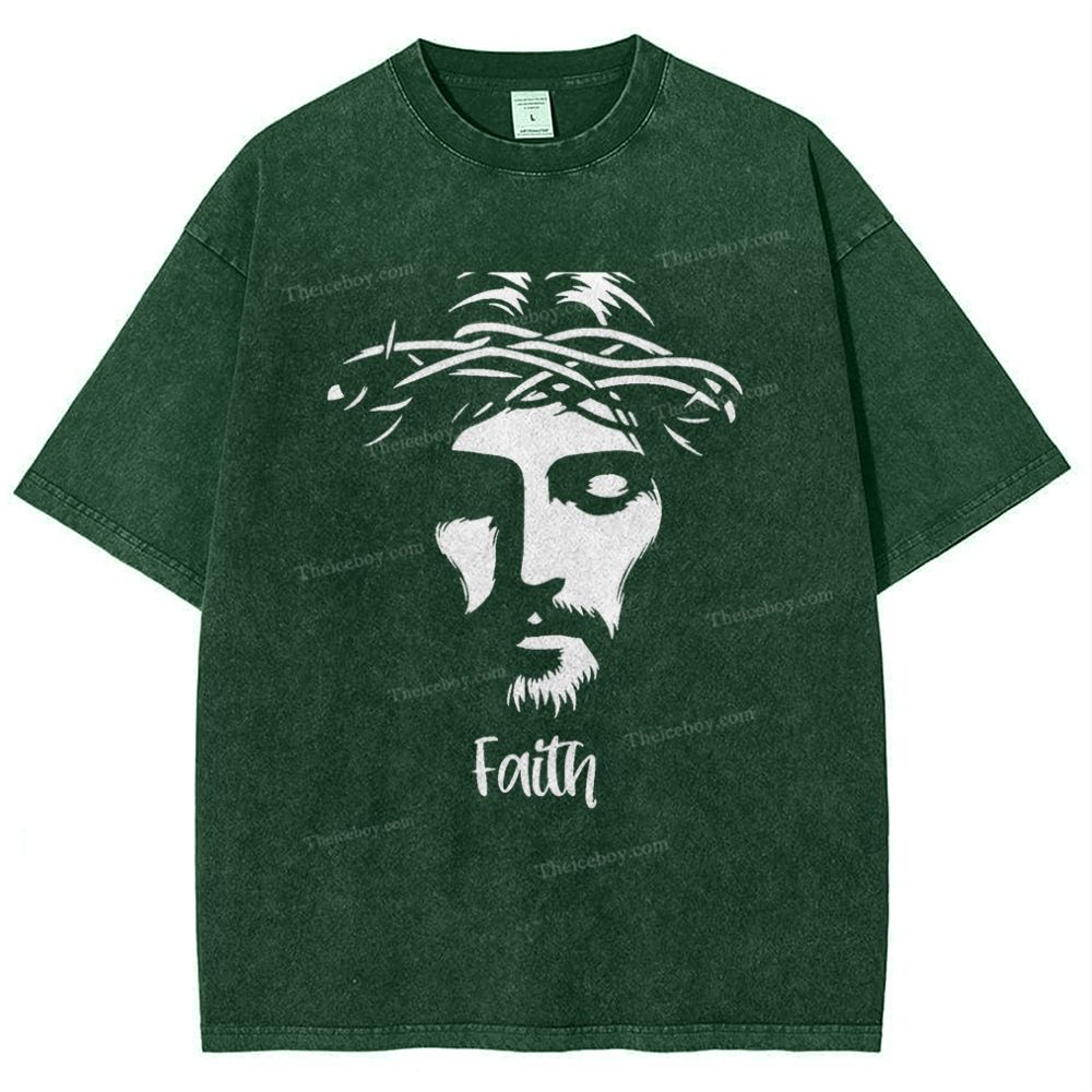 Faith Snowflake Vintage Washed T-Shirt