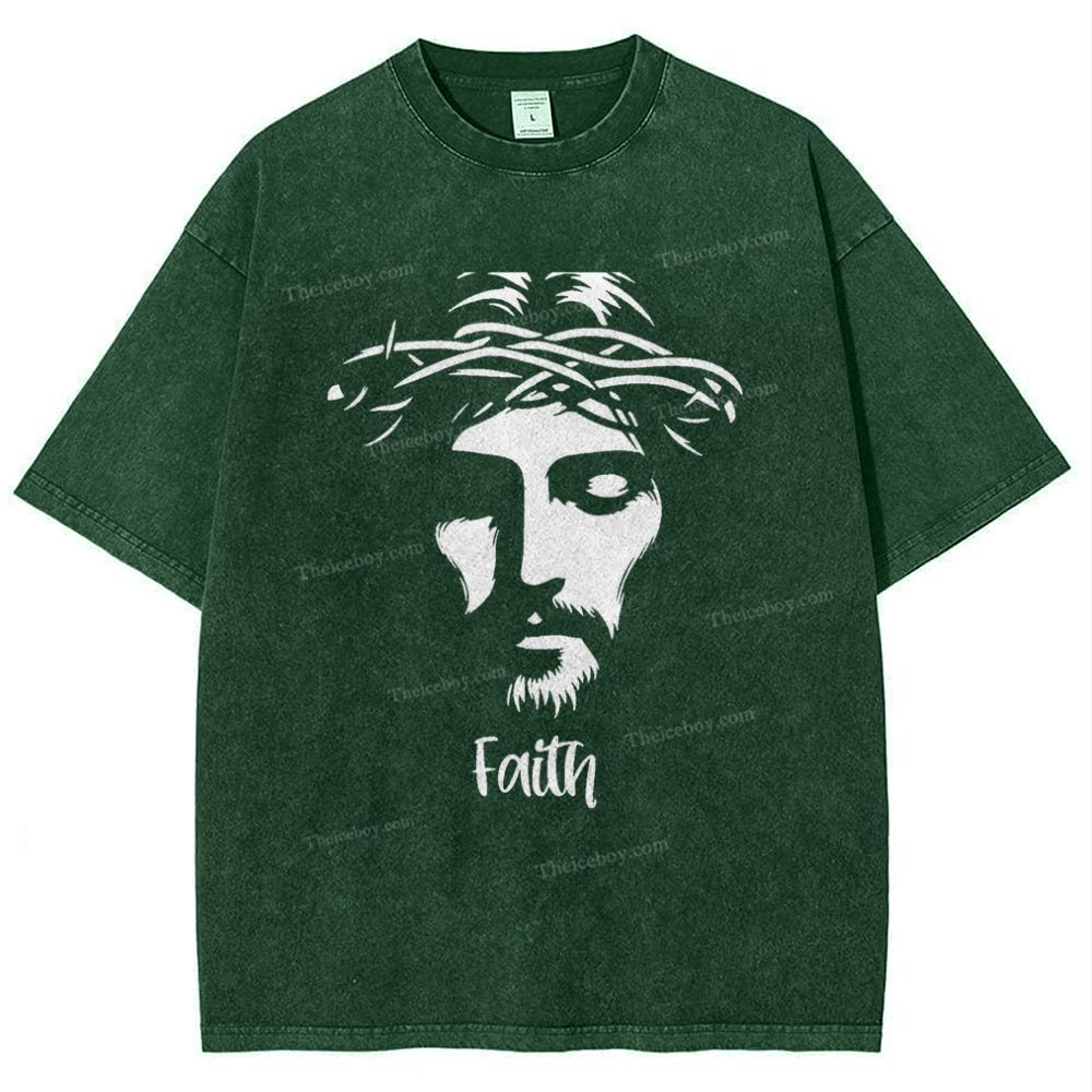 Faith Snowflake Vintage Washed T-Shirt