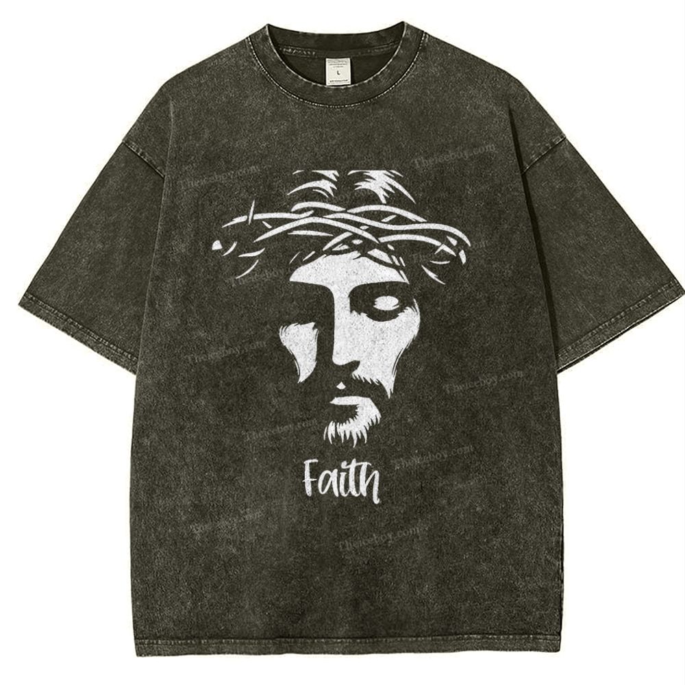 Faith Snowflake Vintage Washed T-Shirt