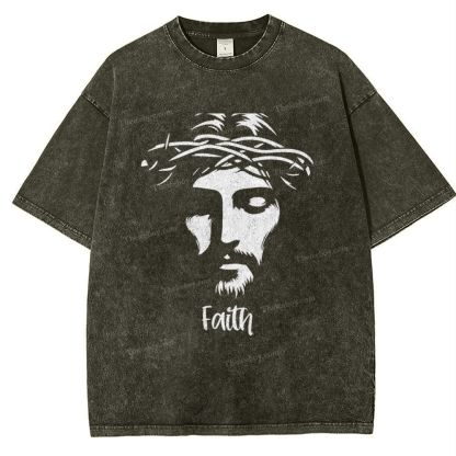 Faith Snowflake Vintage Washed T-Shirt