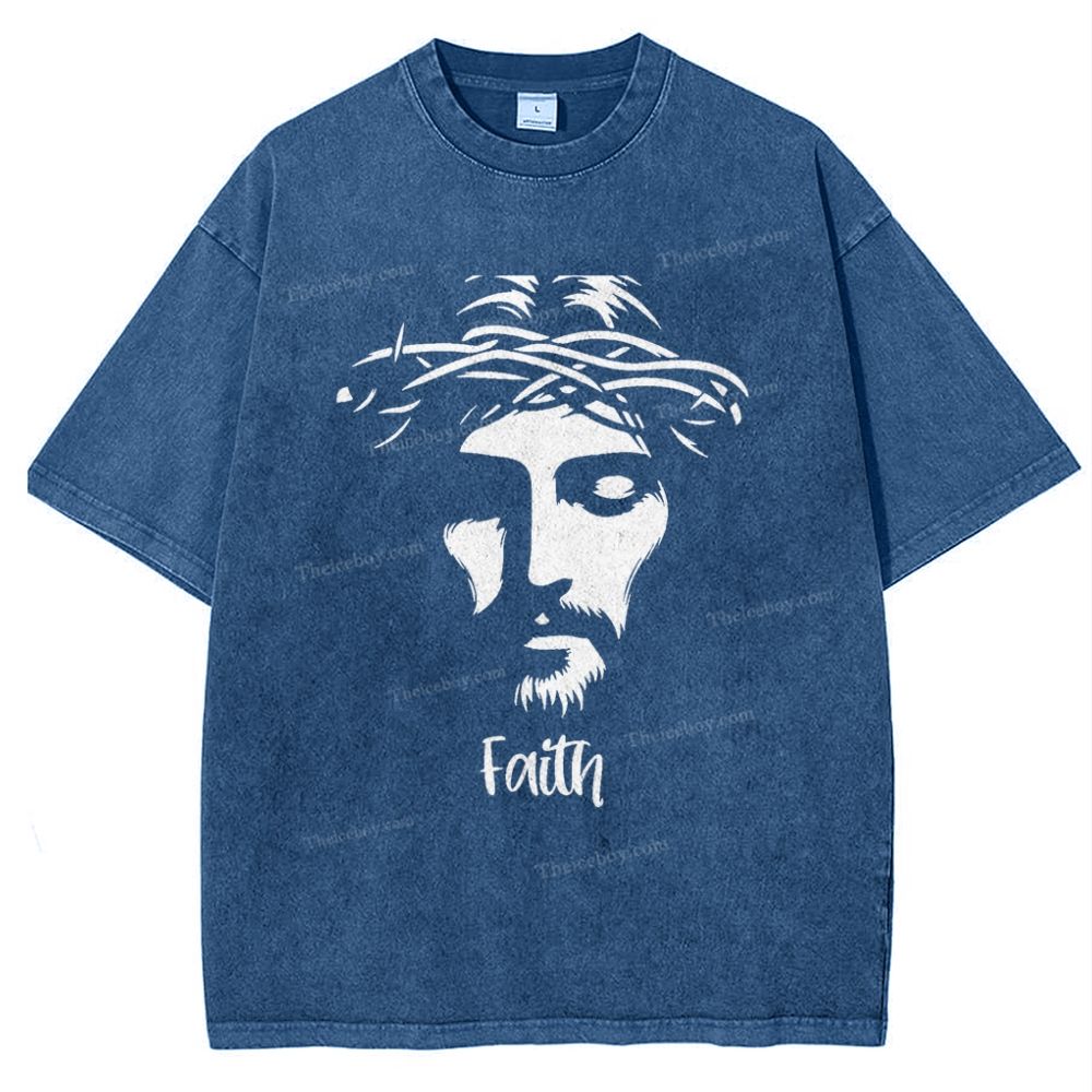 Faith Snowflake Vintage Washed T-Shirt