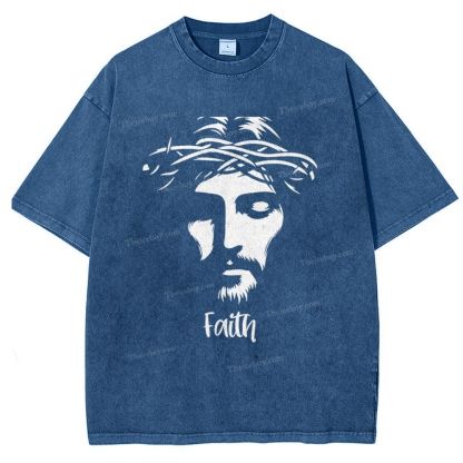 Faith Snowflake Vintage Washed T-Shirt