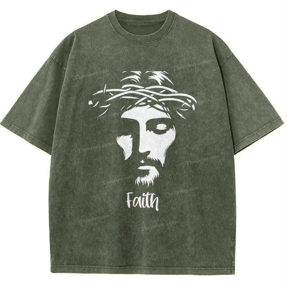 Faith Snowflake Vintage Washed T-Shirt