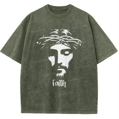 Faith Snowflake Vintage Washed T-Shirt