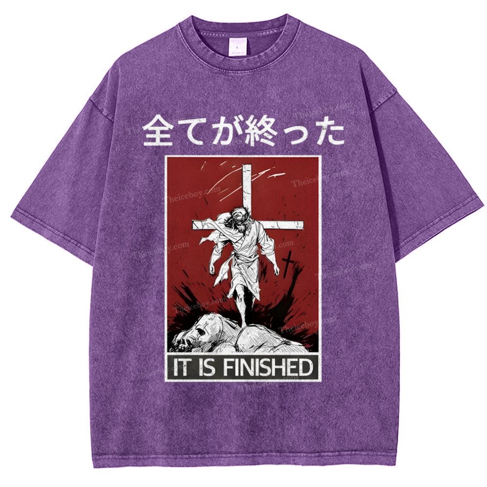 It Is Finished Christian Snowflake Vintage Washed T-Shirt