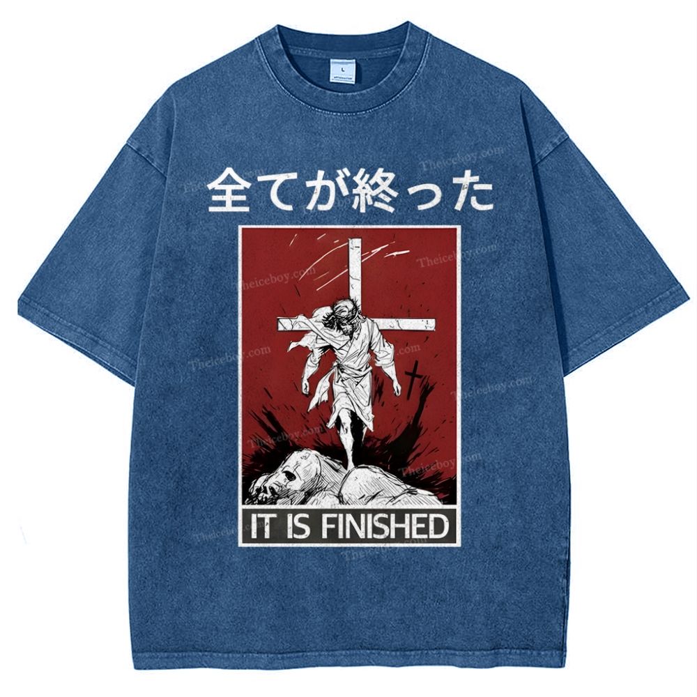 It Is Finished Christian Snowflake Vintage Washed T-Shirt