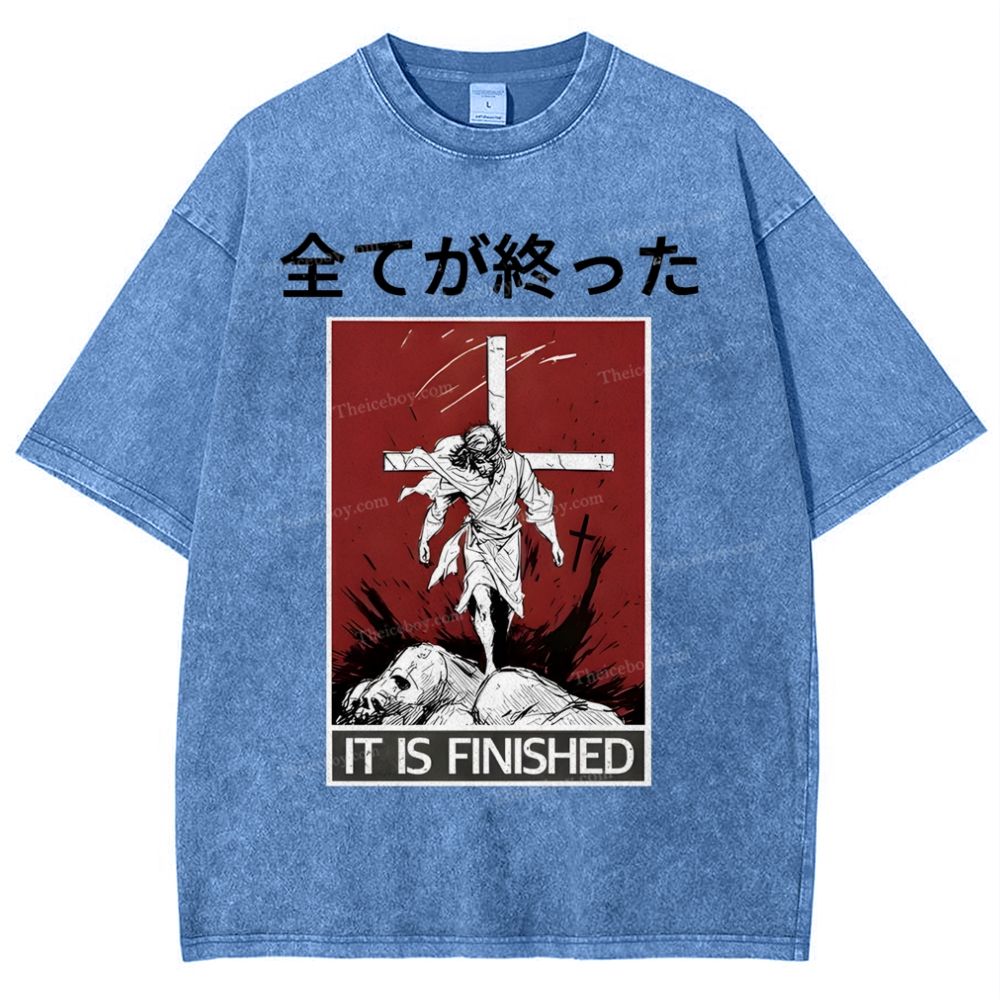 It Is Finished Christian Snowflake Vintage Washed T-Shirt