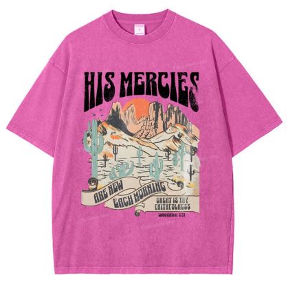 His Mercies Snowflake Vintage Washed T-Shirt