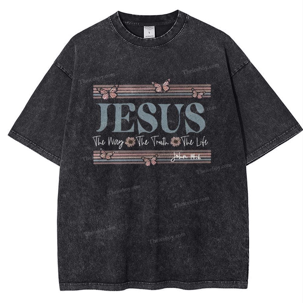 Jesus Snowflake Vintage Washed T-Shirt