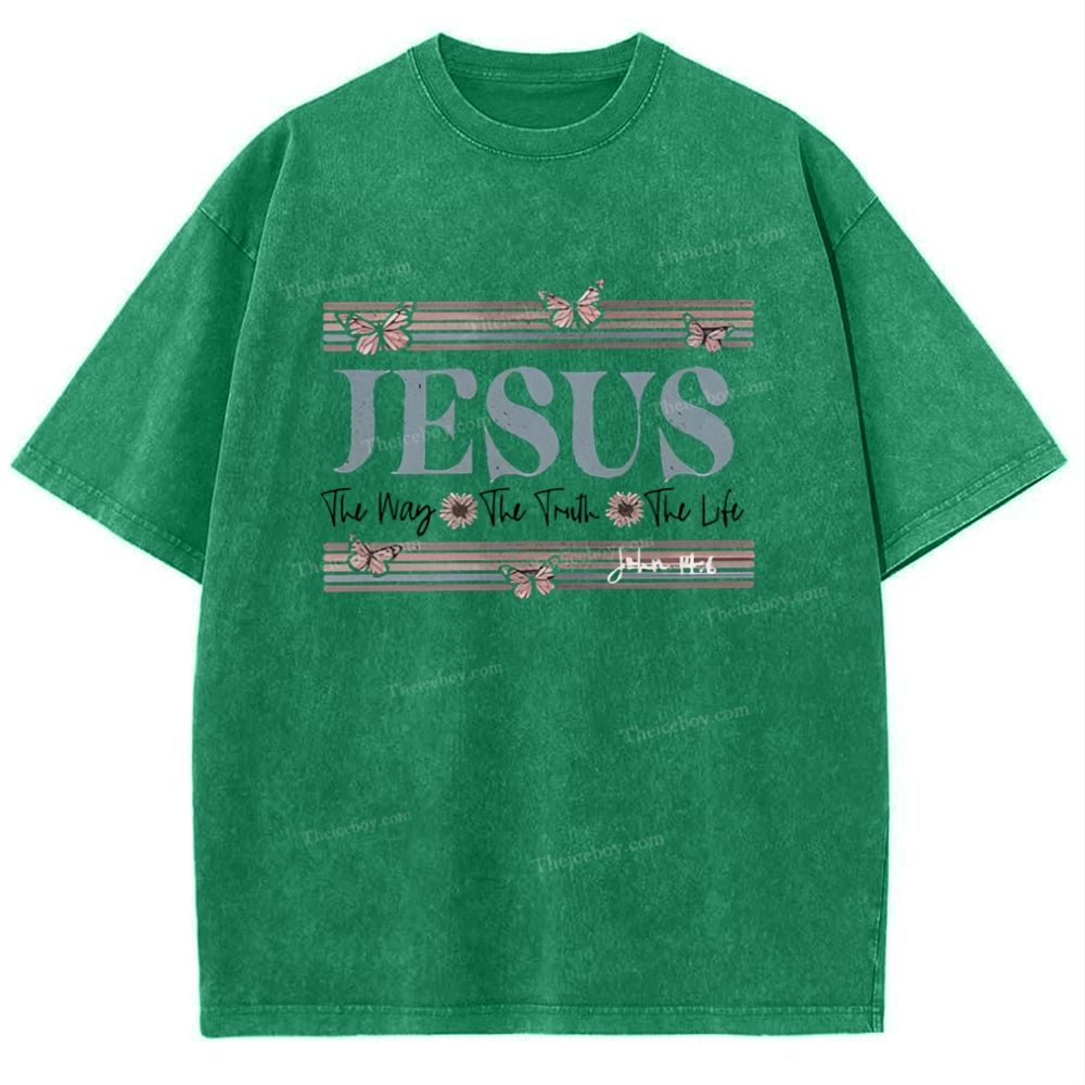 Jesus Snowflake Vintage Washed T-Shirt