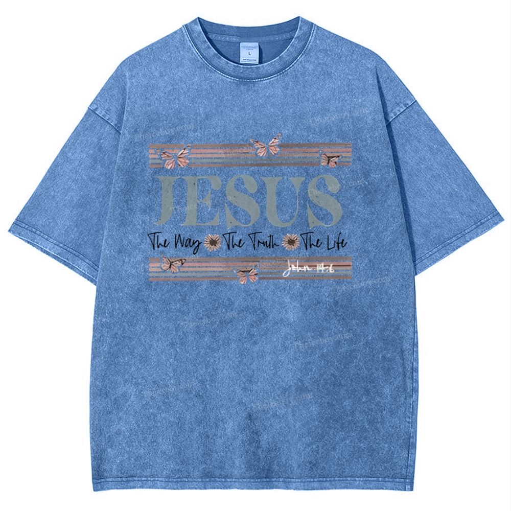 Jesus Snowflake Vintage Washed T-Shirt