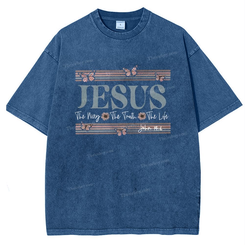 Jesus Snowflake Vintage Washed T-Shirt