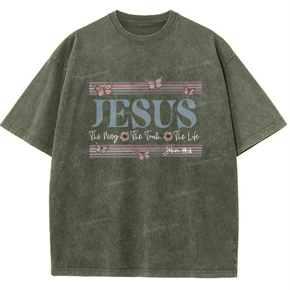 Jesus Snowflake Vintage Washed T-Shirt