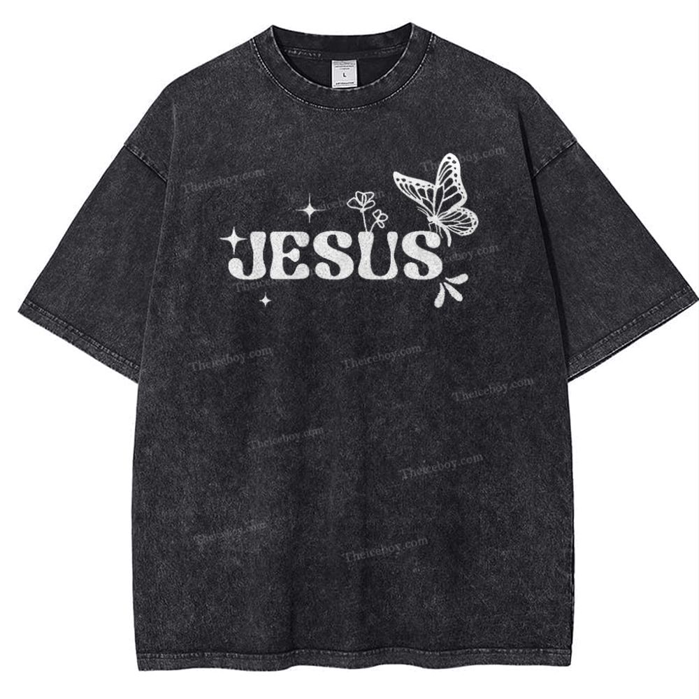 Jesus Snowflake Vintage Washed T-Shirt