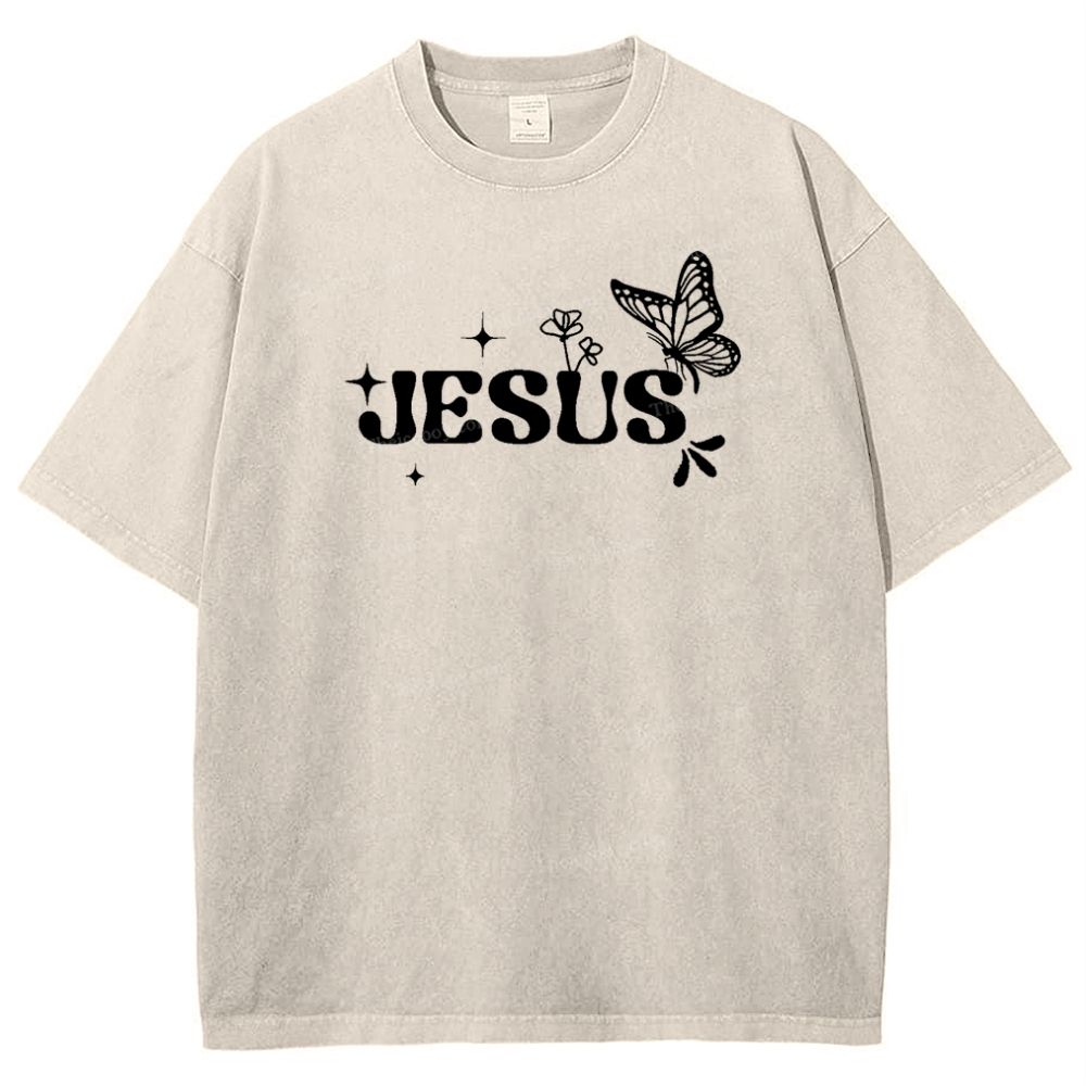 Jesus Snowflake Vintage Washed T-Shirt