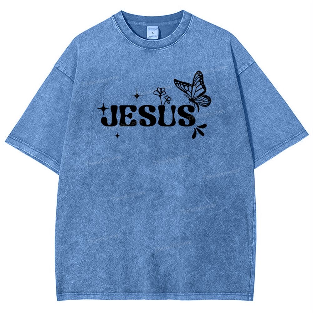 Jesus Snowflake Vintage Washed T-Shirt