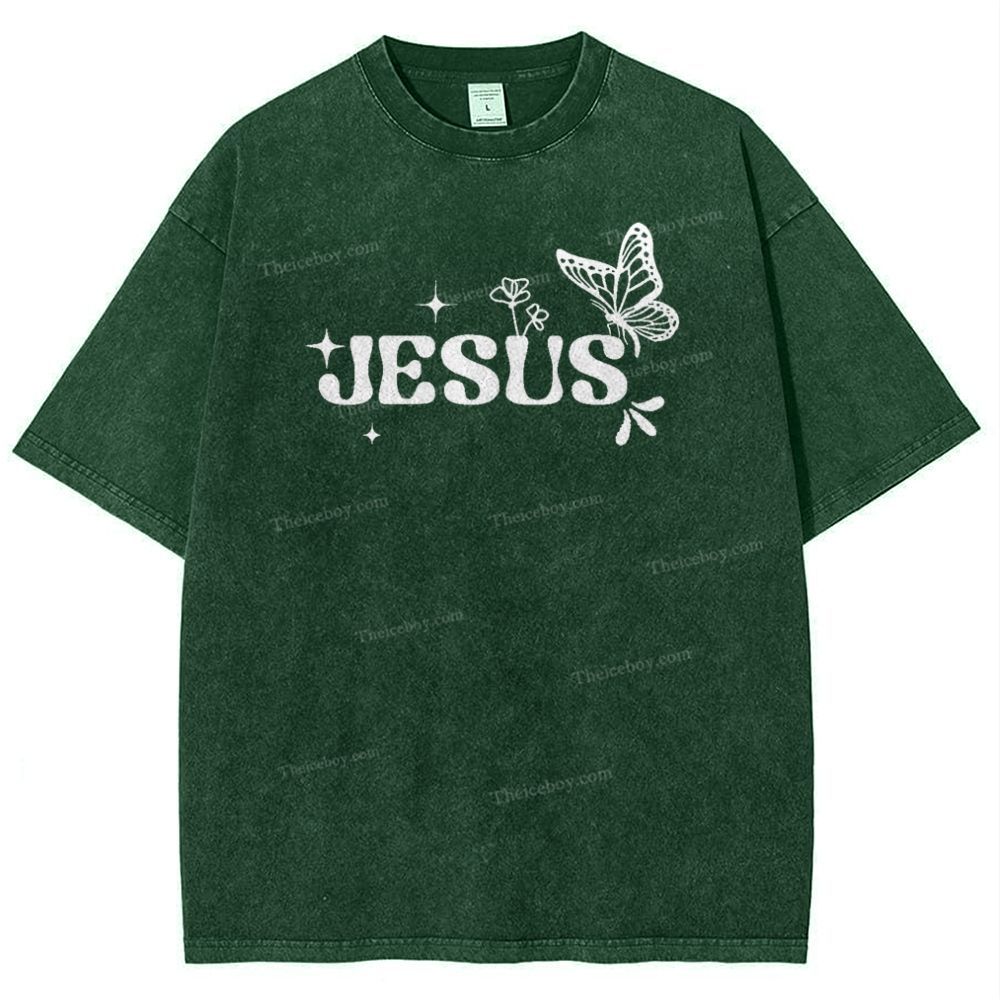 Jesus Snowflake Vintage Washed T-Shirt