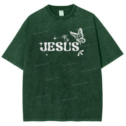Jesus Snowflake Vintage Washed T-Shirt