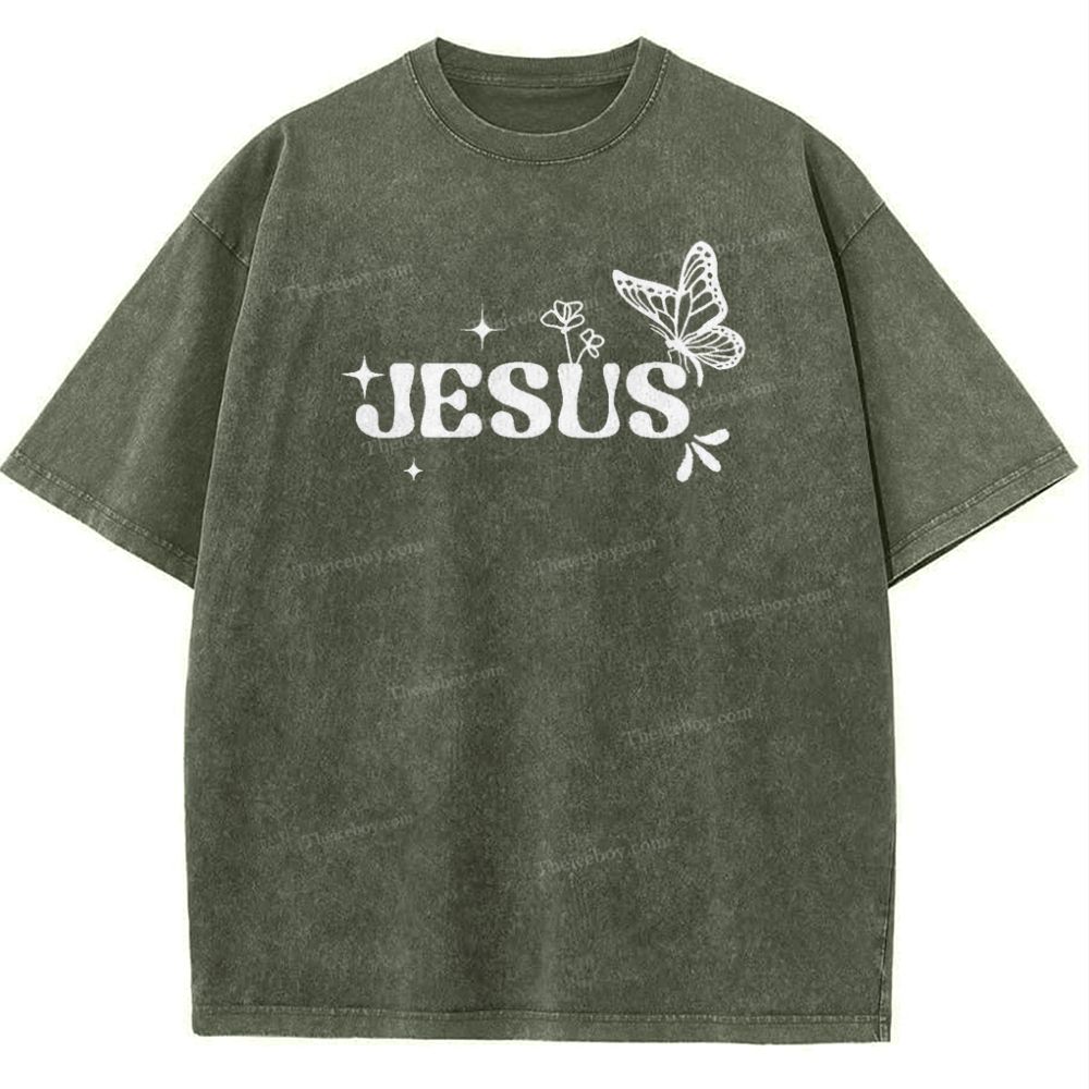 Jesus Snowflake Vintage Washed T-Shirt