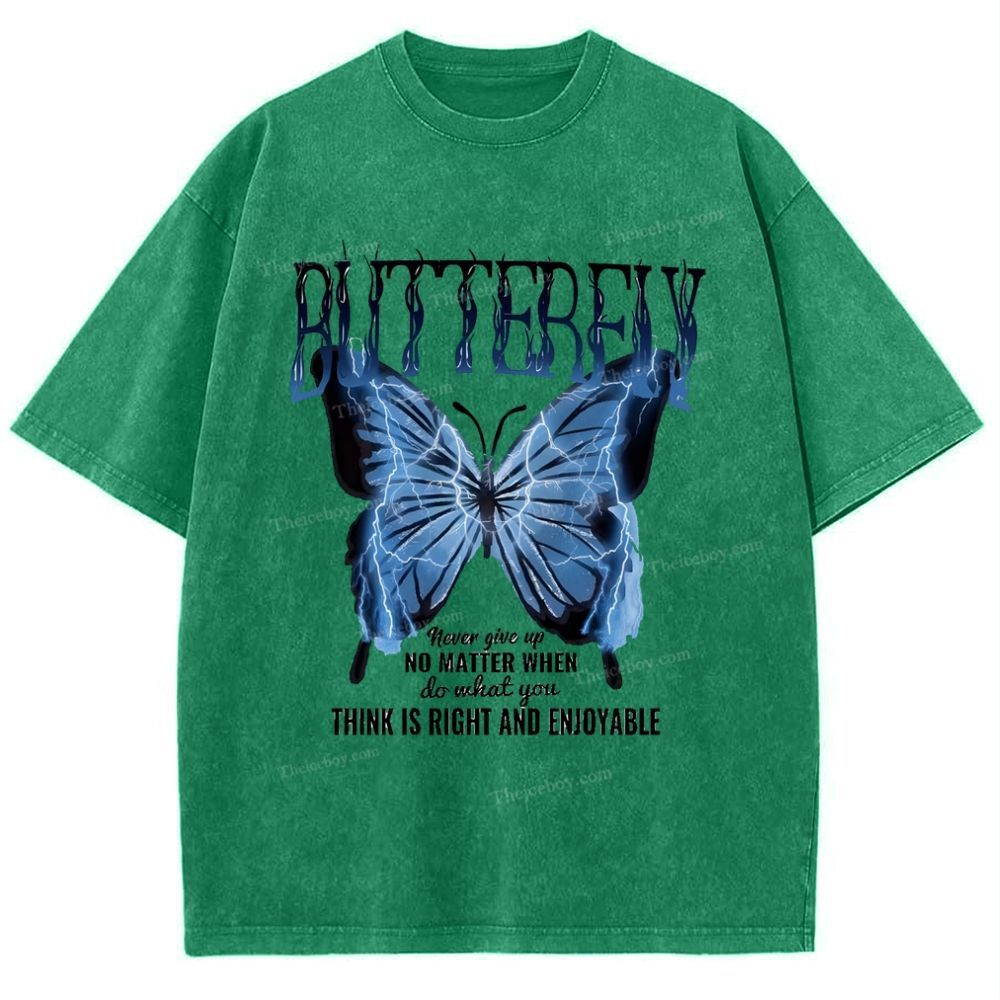Butterfly Snowflake Vintage Washed T-Shirt