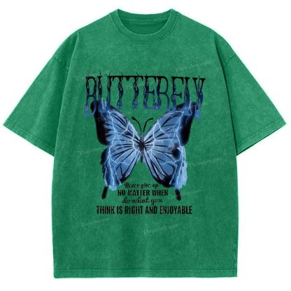 Butterfly Snowflake Vintage Washed T-Shirt
