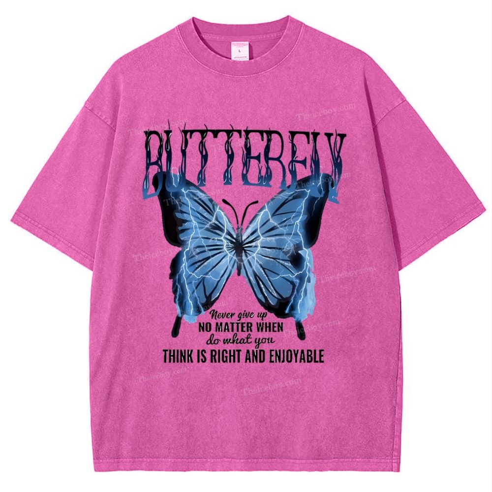 Butterfly Snowflake Vintage Washed T-Shirt