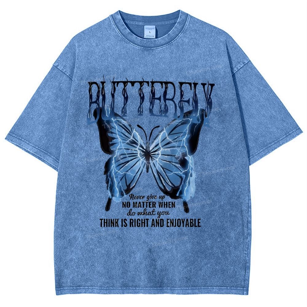 Butterfly Snowflake Vintage Washed T-Shirt