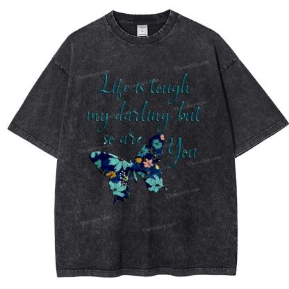 Butterfly Snowflake Vintage Washed T-Shirt