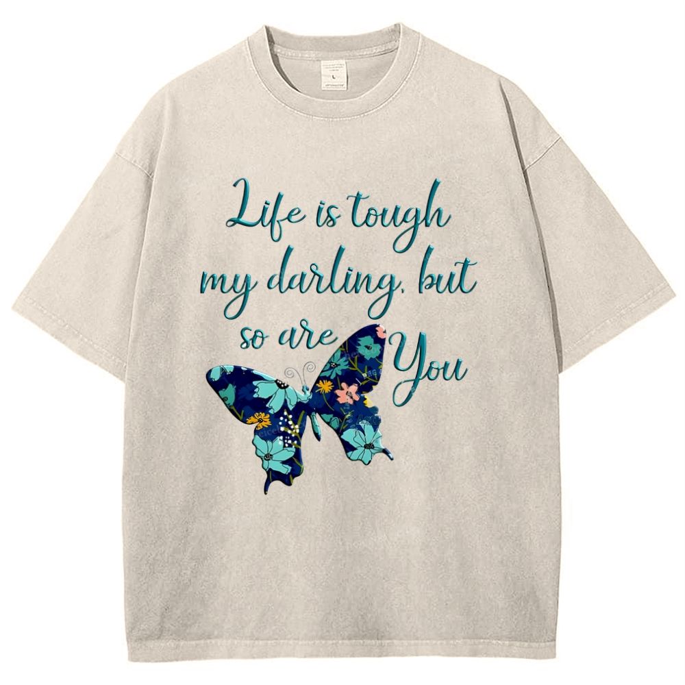 Butterfly Snowflake Vintage Washed T-Shirt
