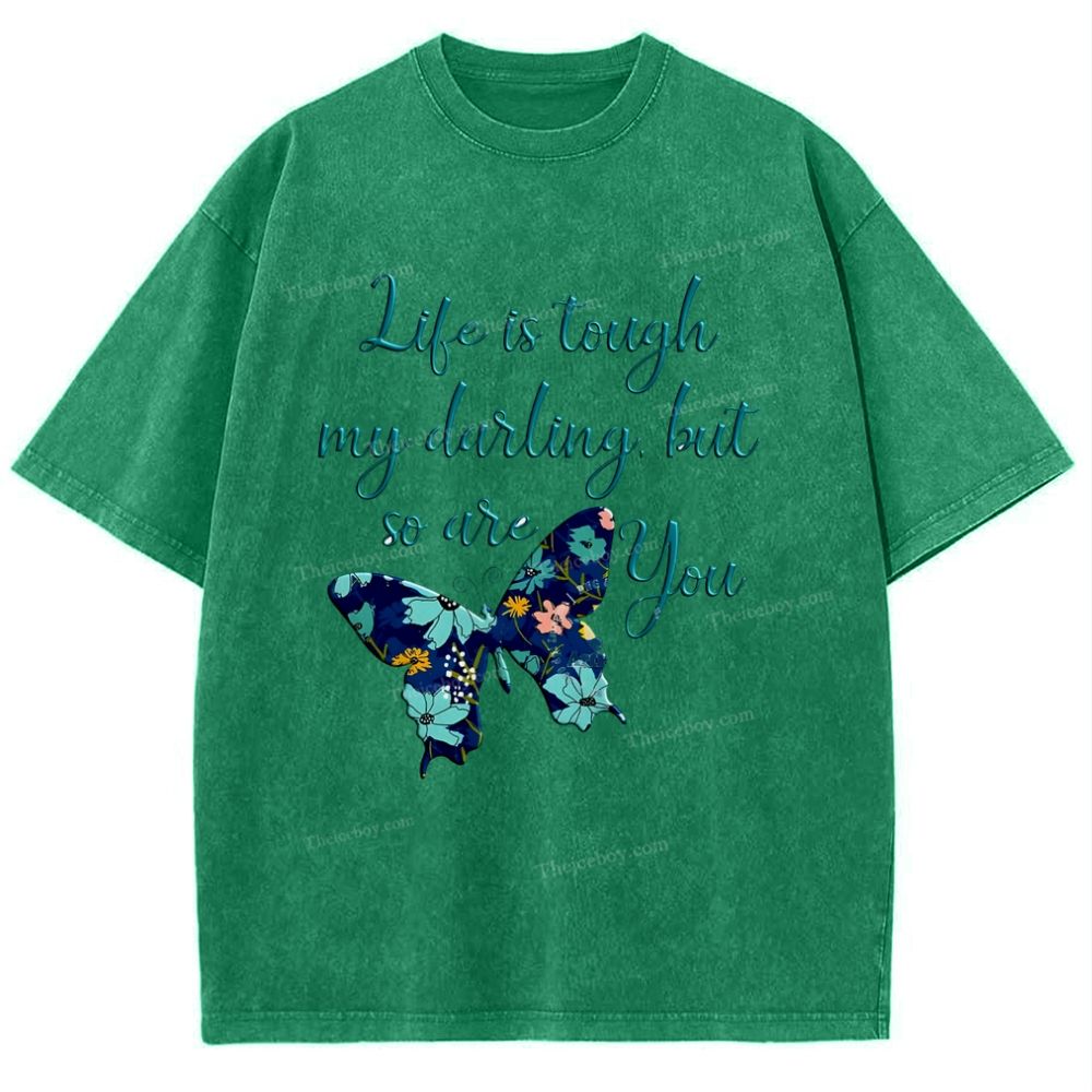 Butterfly Snowflake Vintage Washed T-Shirt