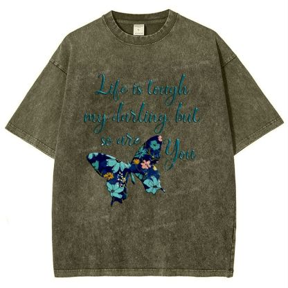 Butterfly Snowflake Vintage Washed T-Shirt