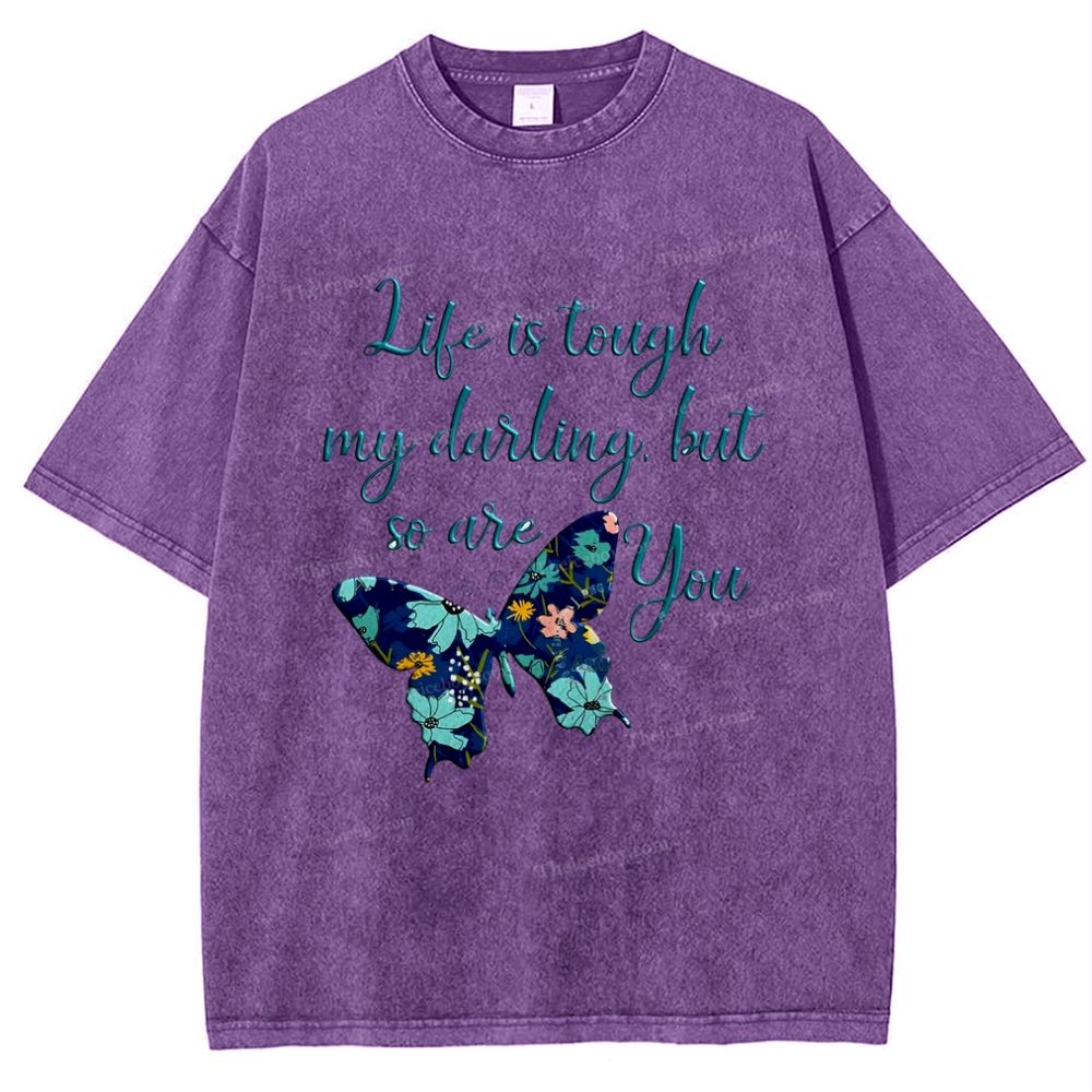 Butterfly Snowflake Vintage Washed T-Shirt