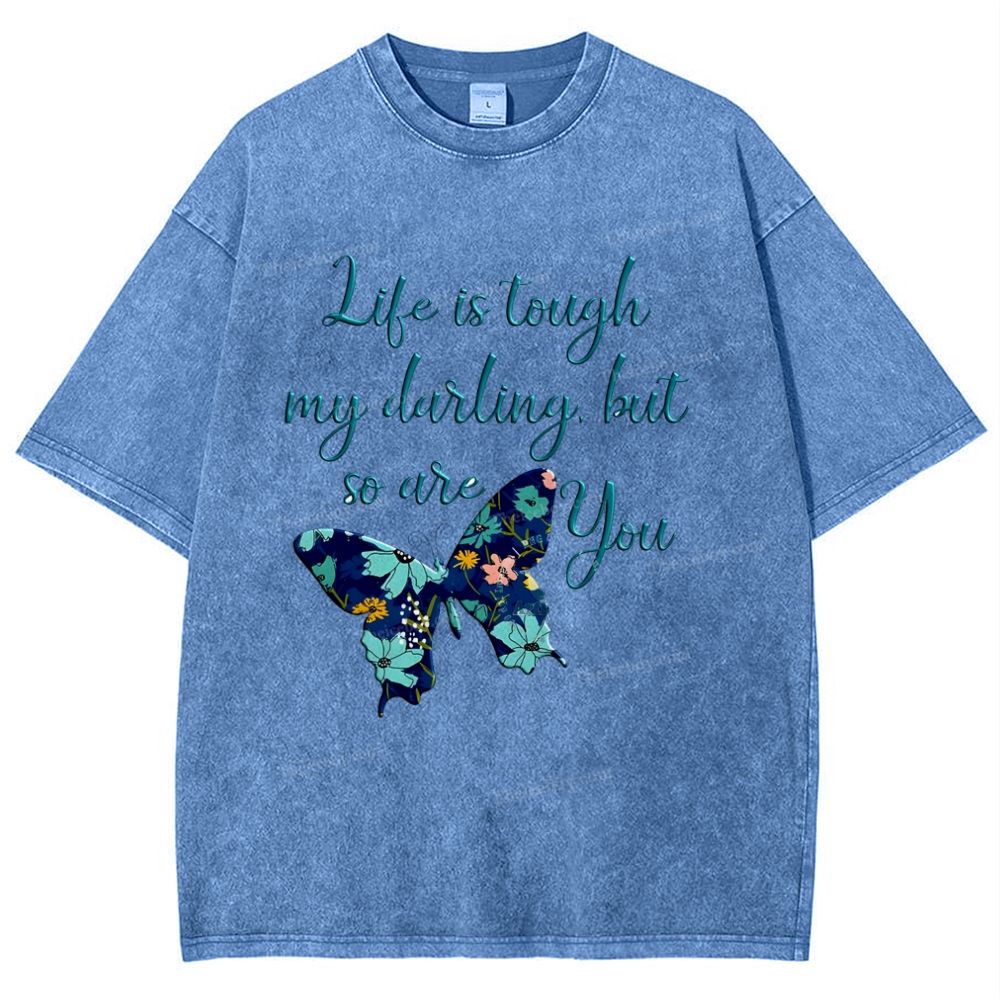 Butterfly Snowflake Vintage Washed T-Shirt