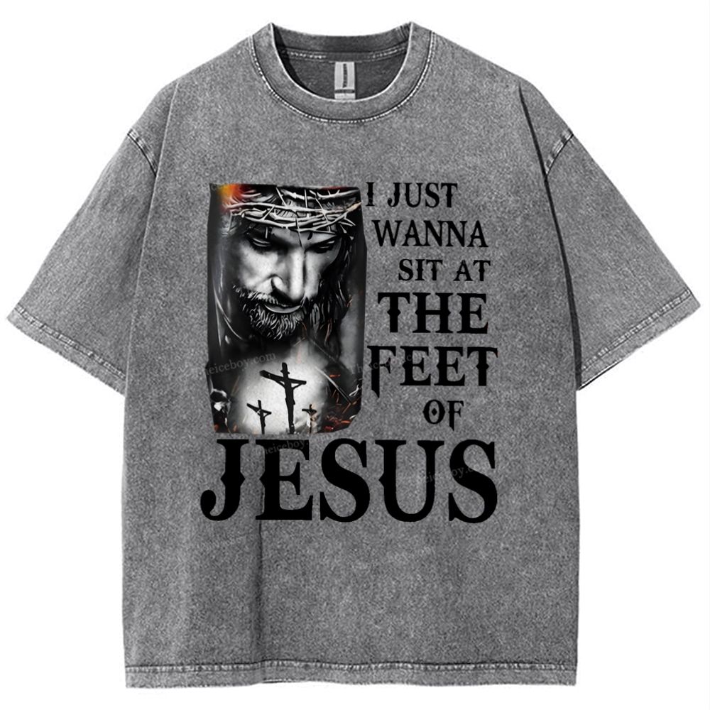 Jesus Snowflake Vintage Washed T-Shirt