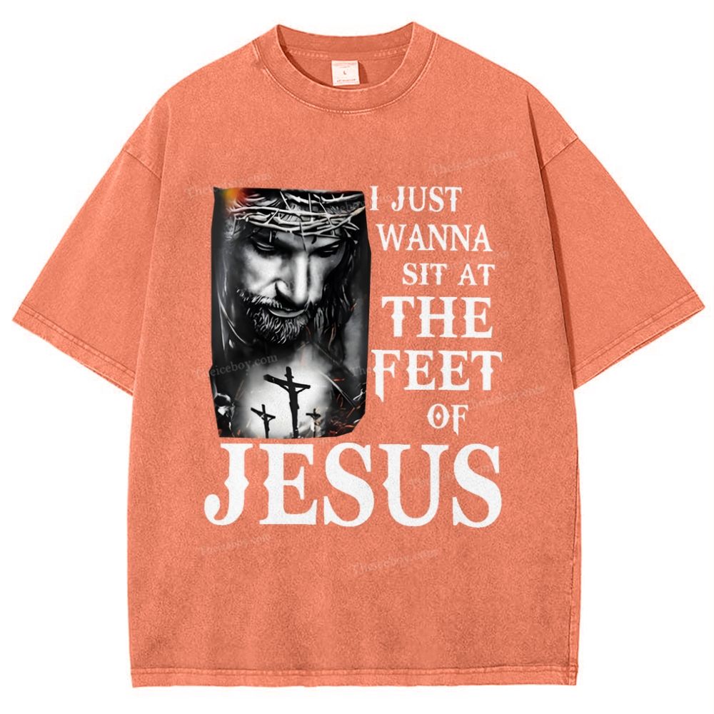 Jesus Snowflake Vintage Washed T-Shirt