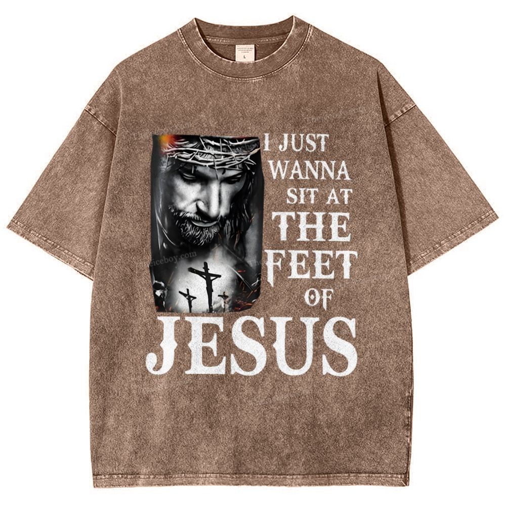 Jesus Snowflake Vintage Washed T-Shirt