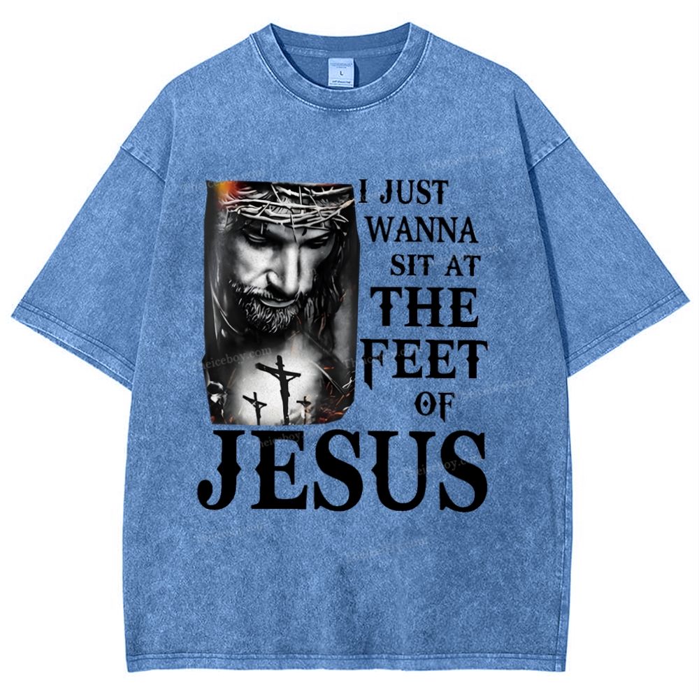 Jesus Snowflake Vintage Washed T-Shirt