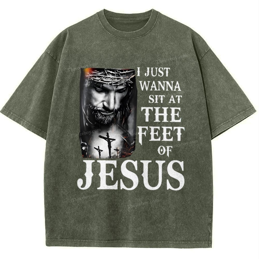 Jesus Snowflake Vintage Washed T-Shirt